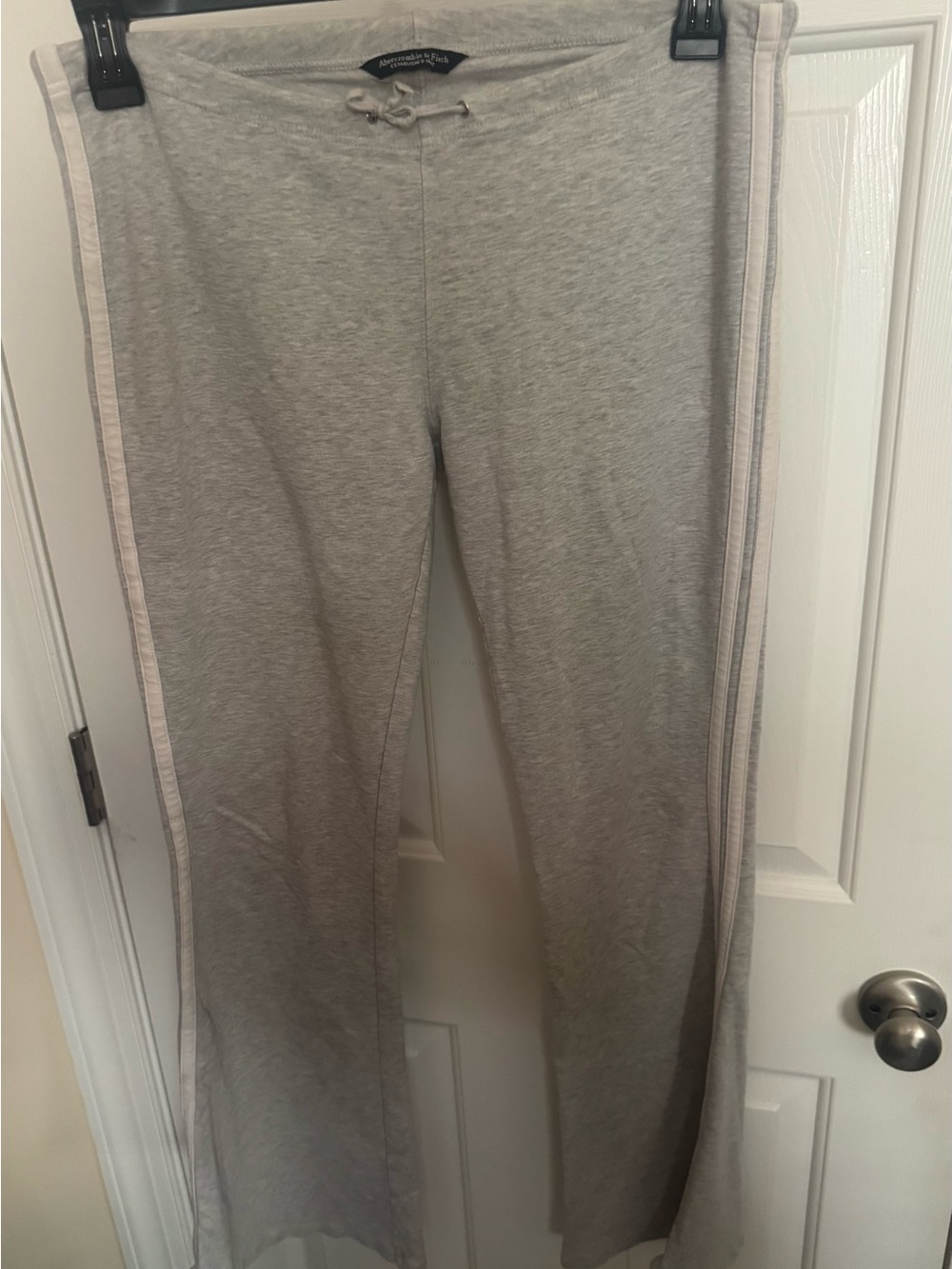 Abercrombie & Fitch Women's Gray Cotton Sweatpants Drawstring Elastic Waist MED